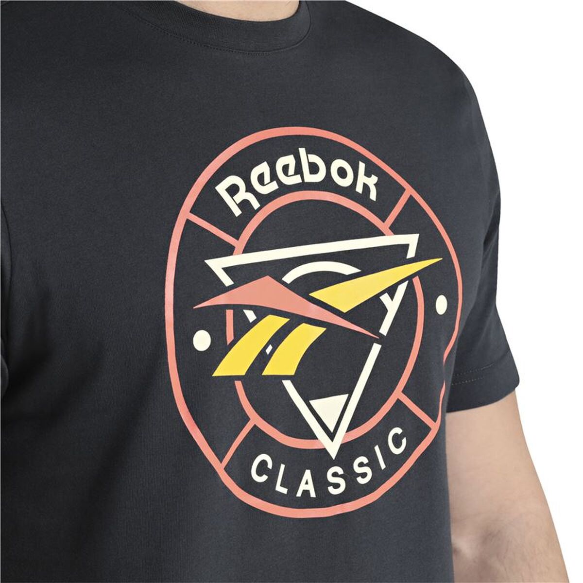 Ανδρική Μπλούζα με Κοντό Μανίκι Reebok Reebok Classic Trail Μαύρο