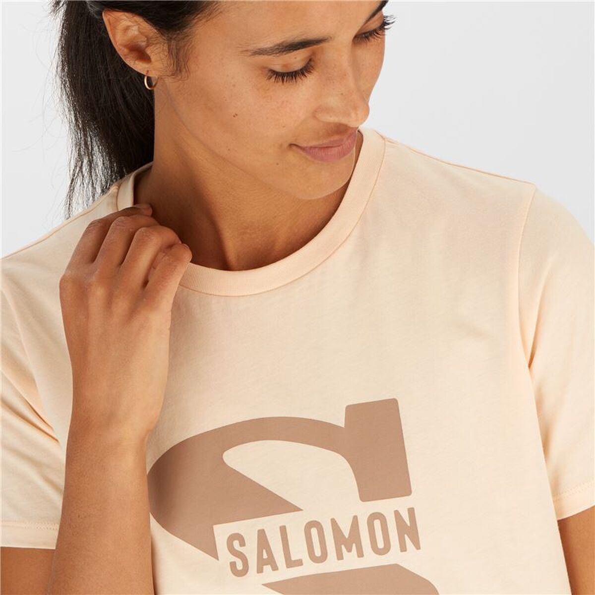 Ανδρική Μπλούζα με Κοντό Μανίκι Salomon Μπεζ