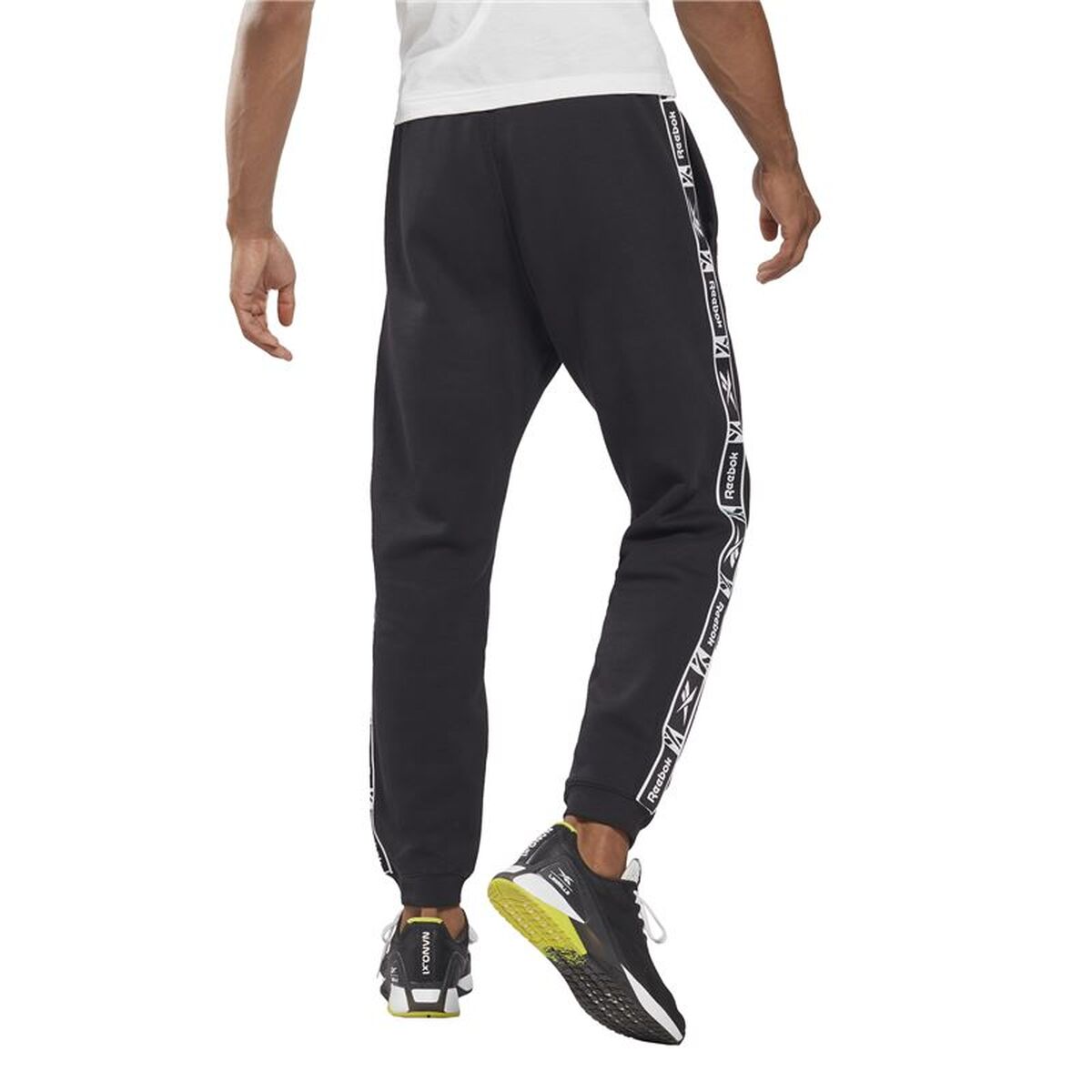 Μακρύ Αθλητικό Παντελόνι Reebok Ri Tape Jogger Μαύρο Άντρες