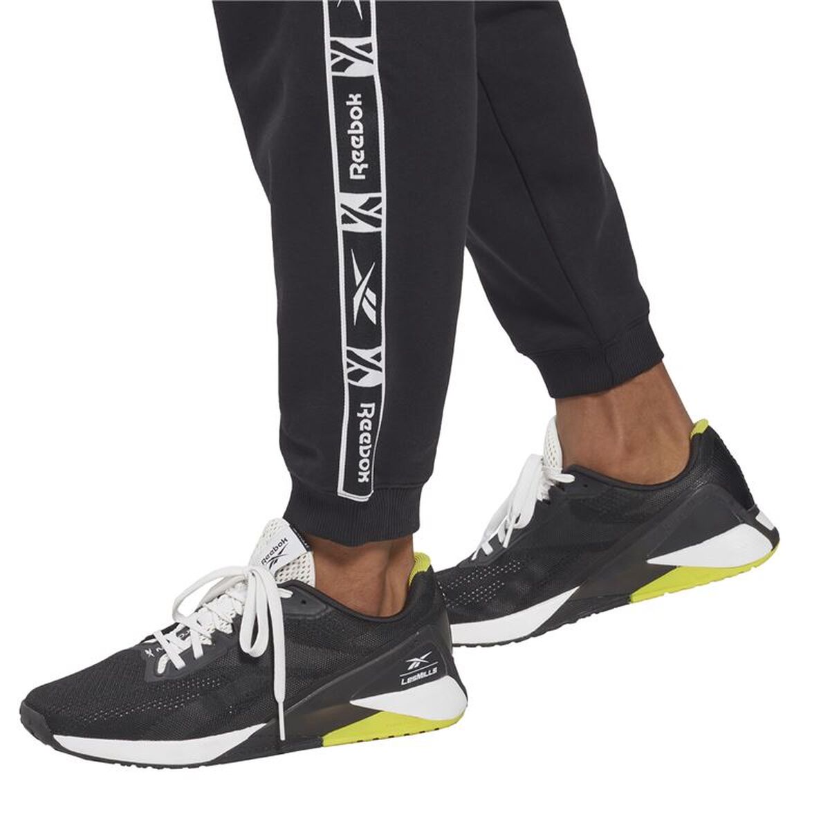 Μακρύ Αθλητικό Παντελόνι Reebok Ri Tape Jogger Μαύρο Άντρες