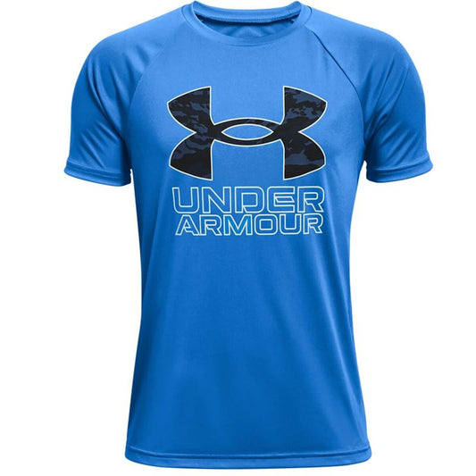 Παιδικό Μπλούζα με Κοντό Μανίκι Under Armor Tech Hybrid Μπλε