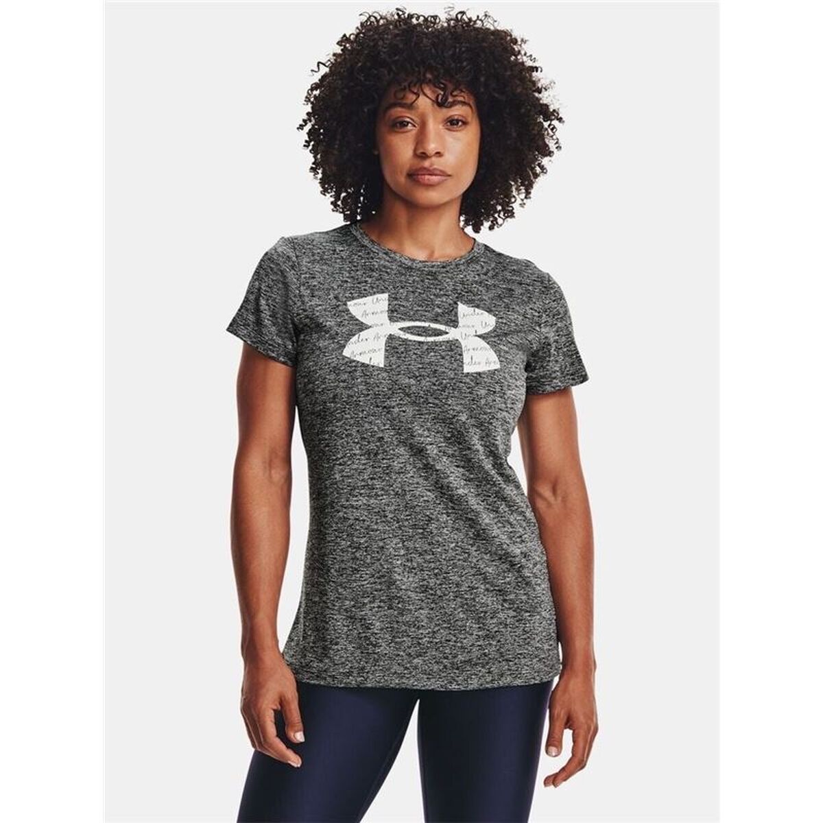 Γυναικεία Μπλούζα με Κοντό Μανίκι Under Armor Tech Twist Γκρι