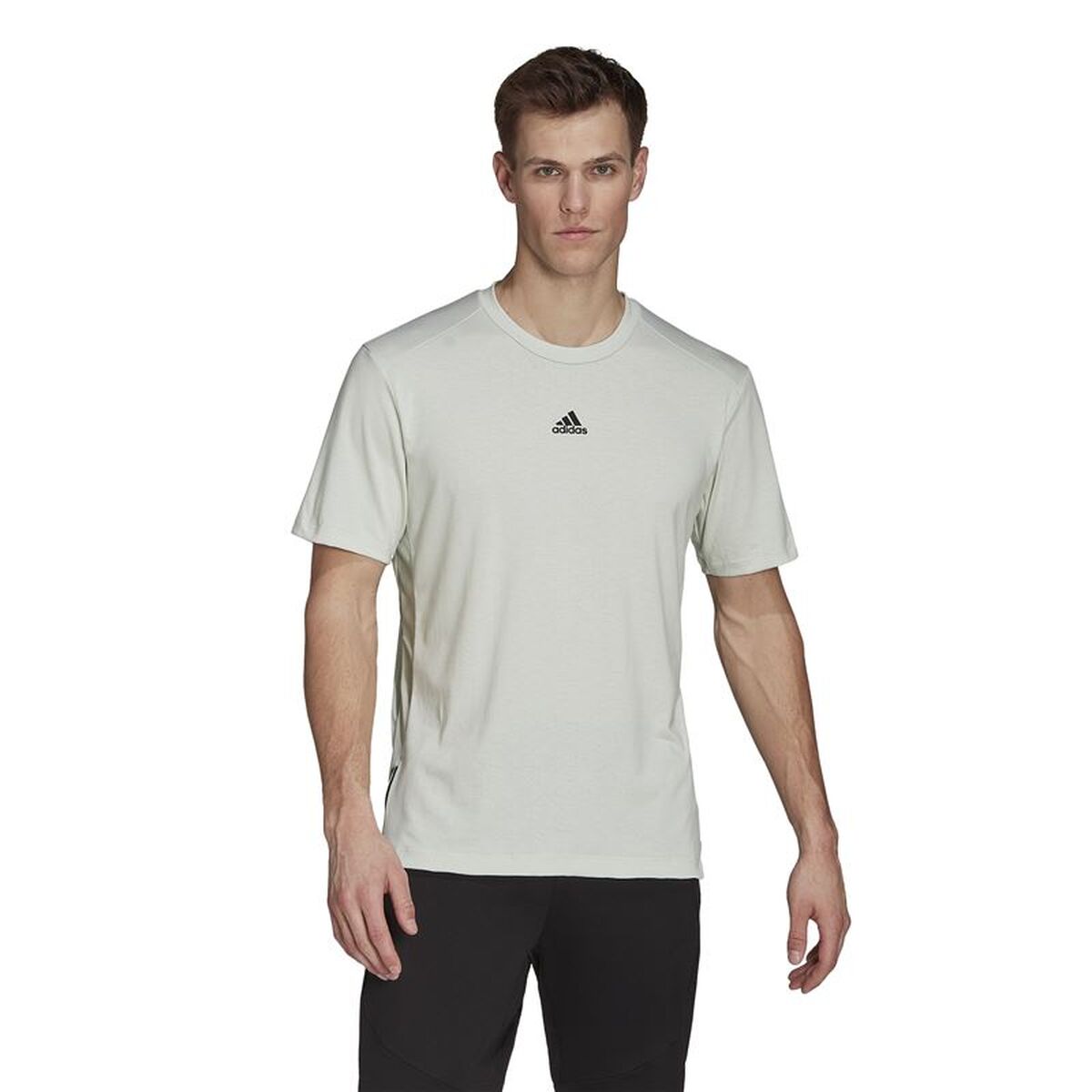Ανδρική Μπλούζα με Κοντό Μανίκι Adidas Aeroready Λευκό