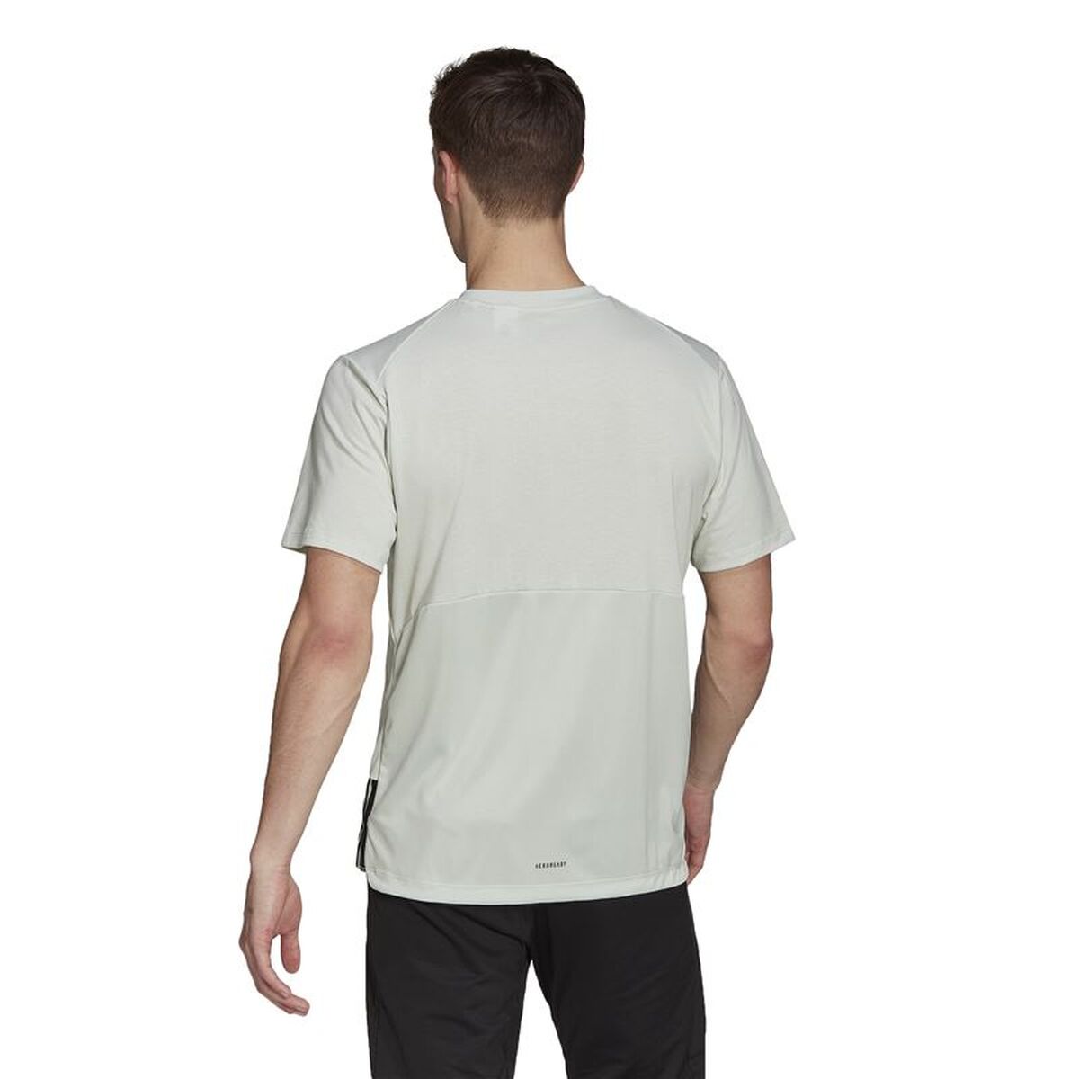 Ανδρική Μπλούζα με Κοντό Μανίκι Adidas Aeroready Λευκό