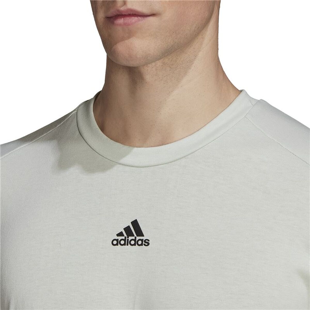 Ανδρική Μπλούζα με Κοντό Μανίκι Adidas Aeroready Λευκό