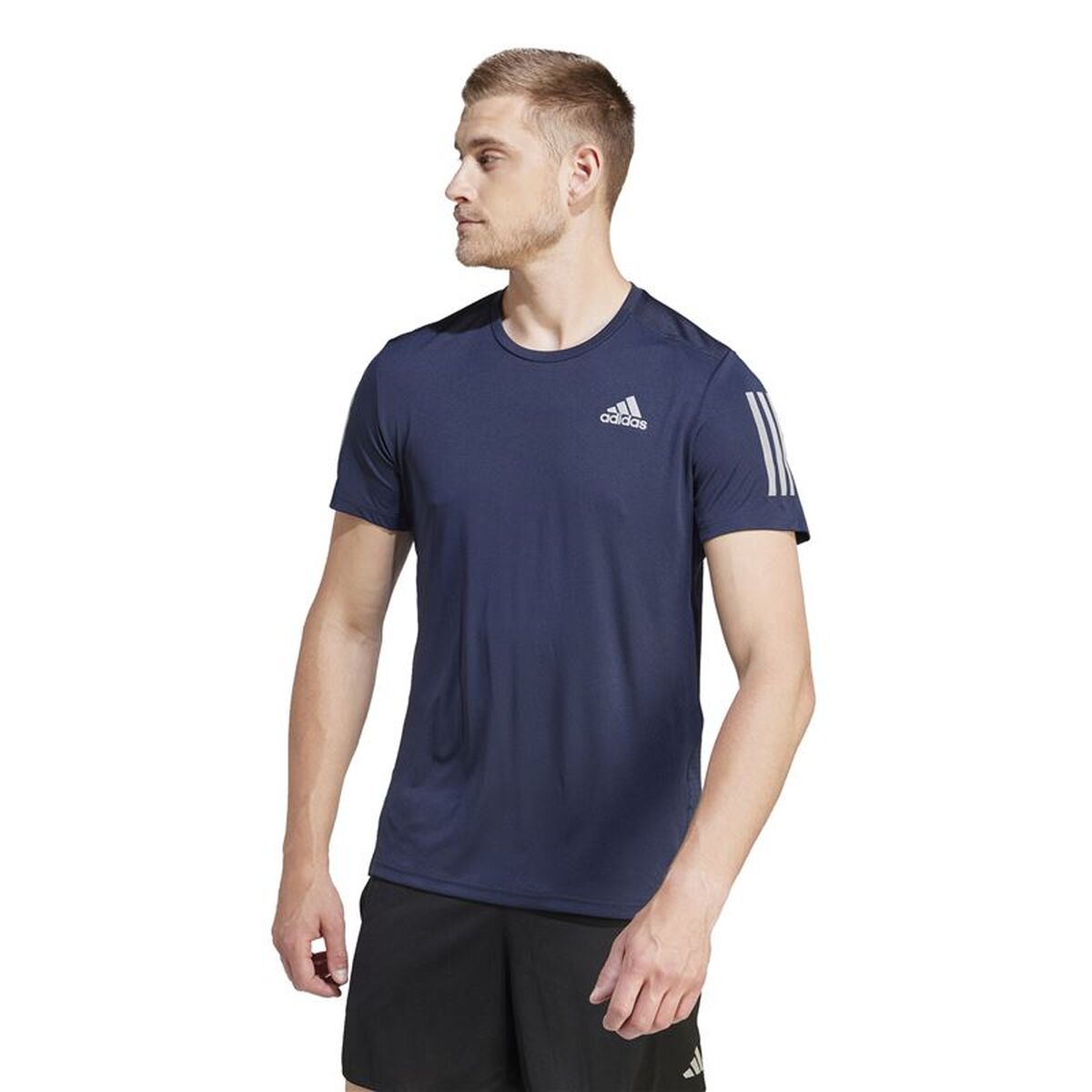 Ανδρική Μπλούζα με Κοντό Μανίκι Adidas Μπλε