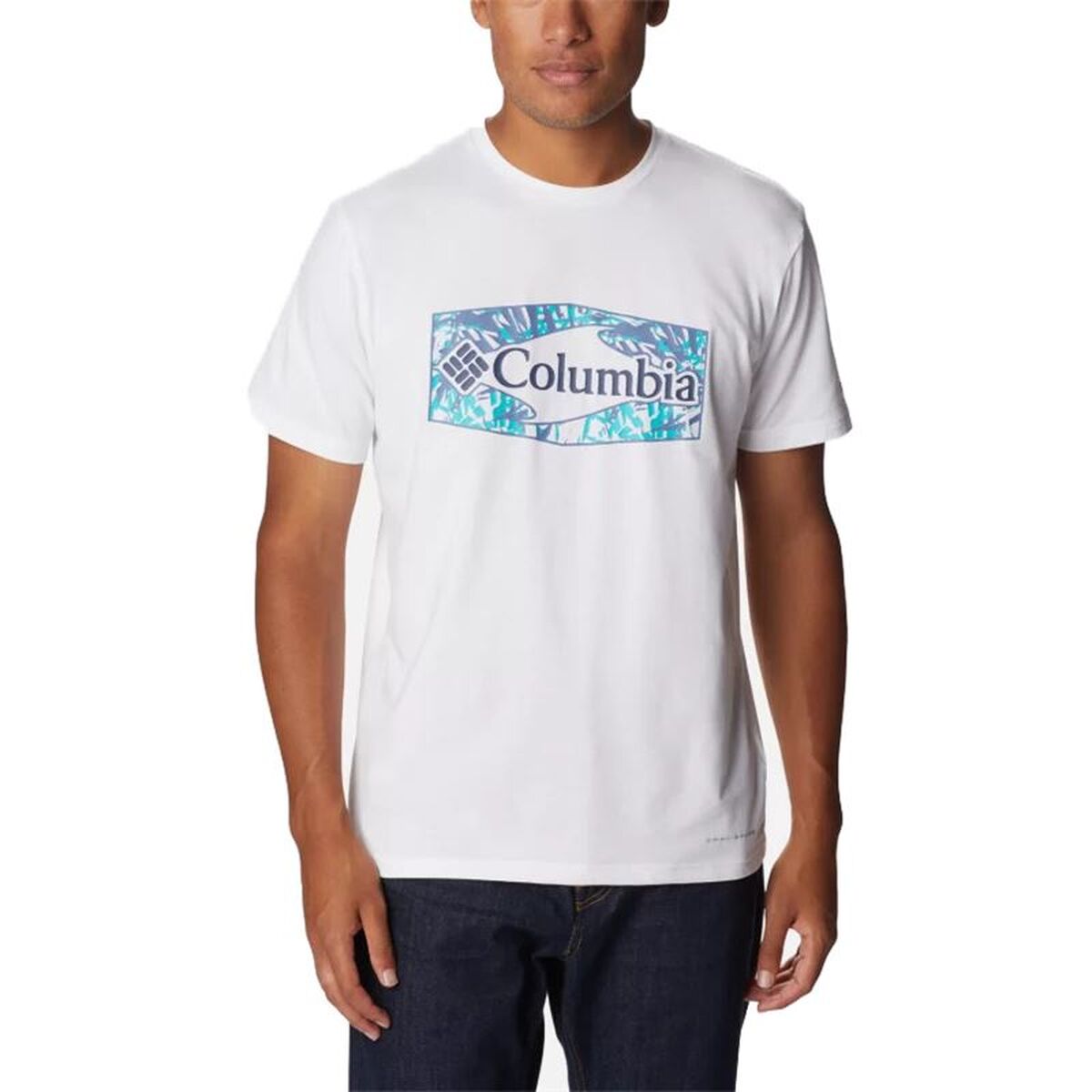 Κοντομάνικο Αθλητικό Μπλουζάκι Columbia Sun Trek™ Graphic Λευκό