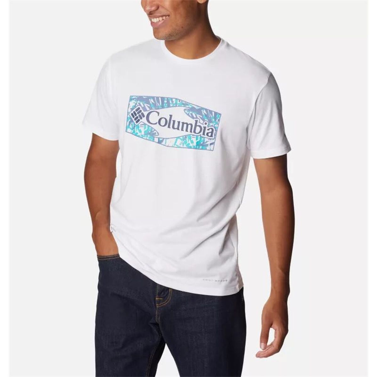 Κοντομάνικο Αθλητικό Μπλουζάκι Columbia Sun Trek™ Graphic Λευκό