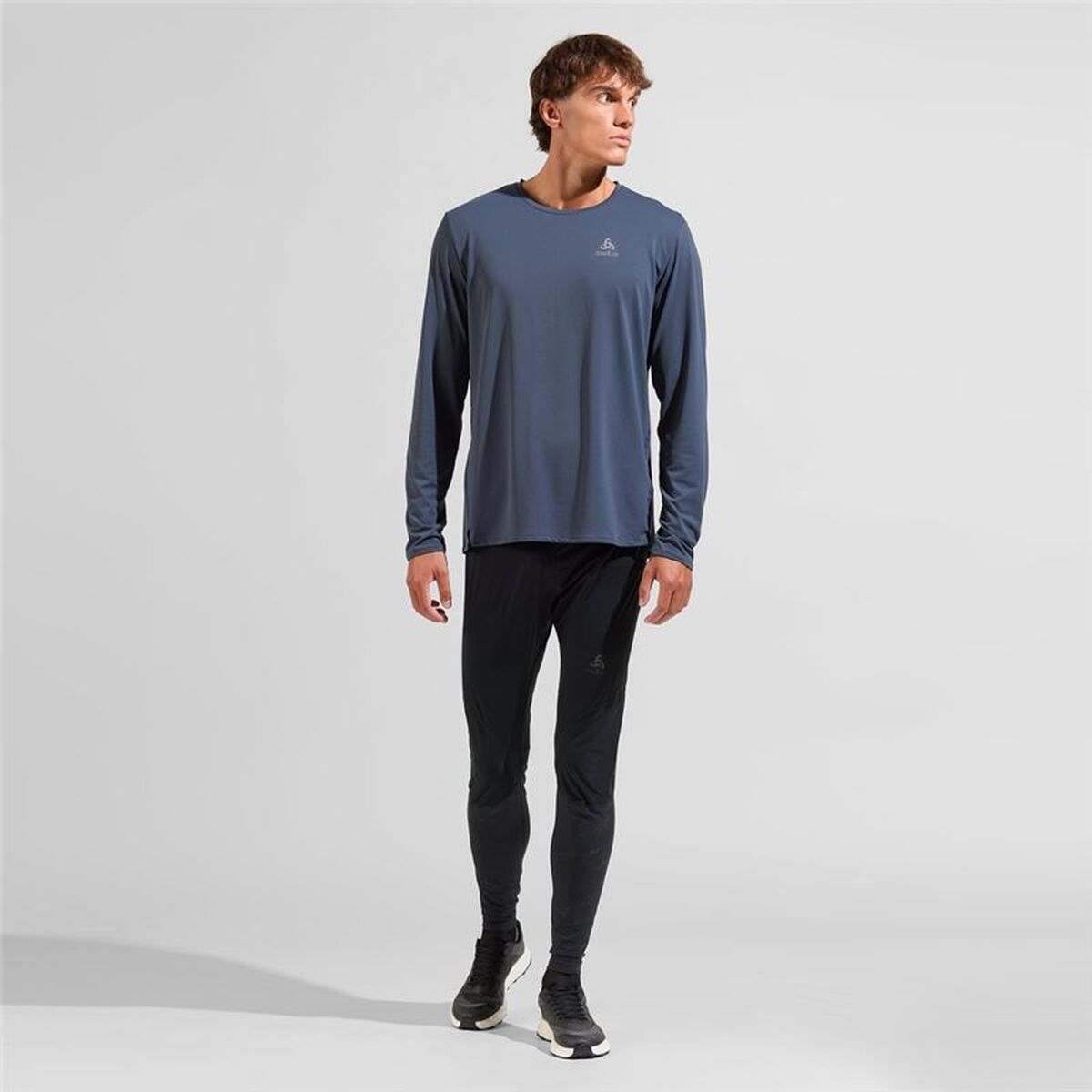 Ανδρική Μπλούζα με Μακρύ Μανίκι Odlo Neck L/S Zeroweight Chill-T Μπλε