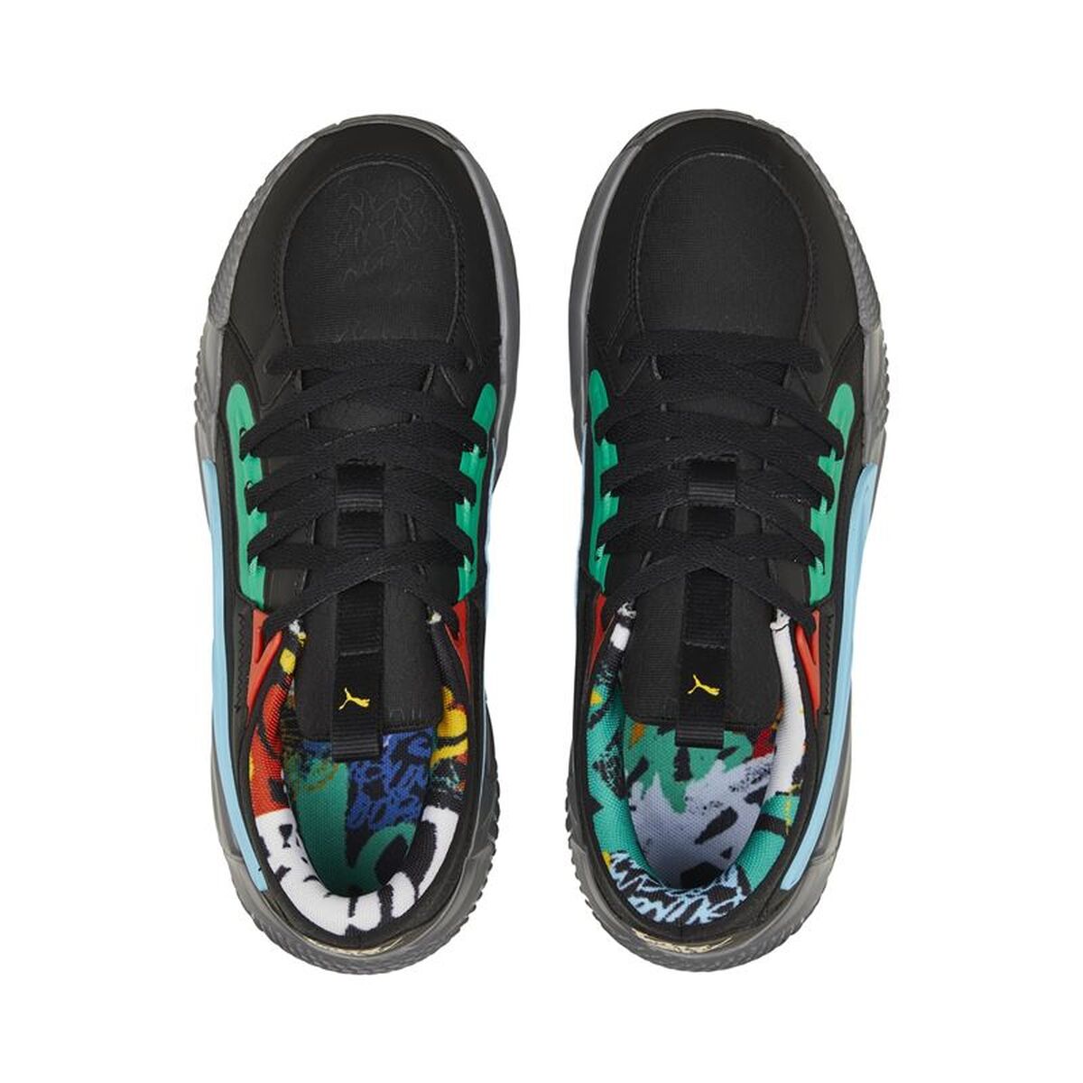 Παπούτσια Μπάσκετ για Παιδιά Puma Court Rider Chaos Μαύρο