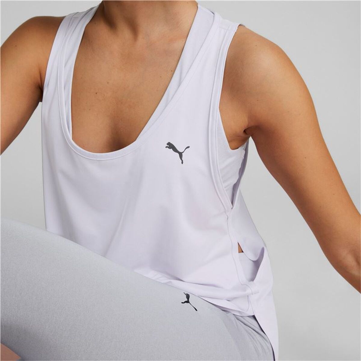 Αμάνικο Γυναικείο Mπλουζάκι Puma Studio Yogini Lite Λεβάντα