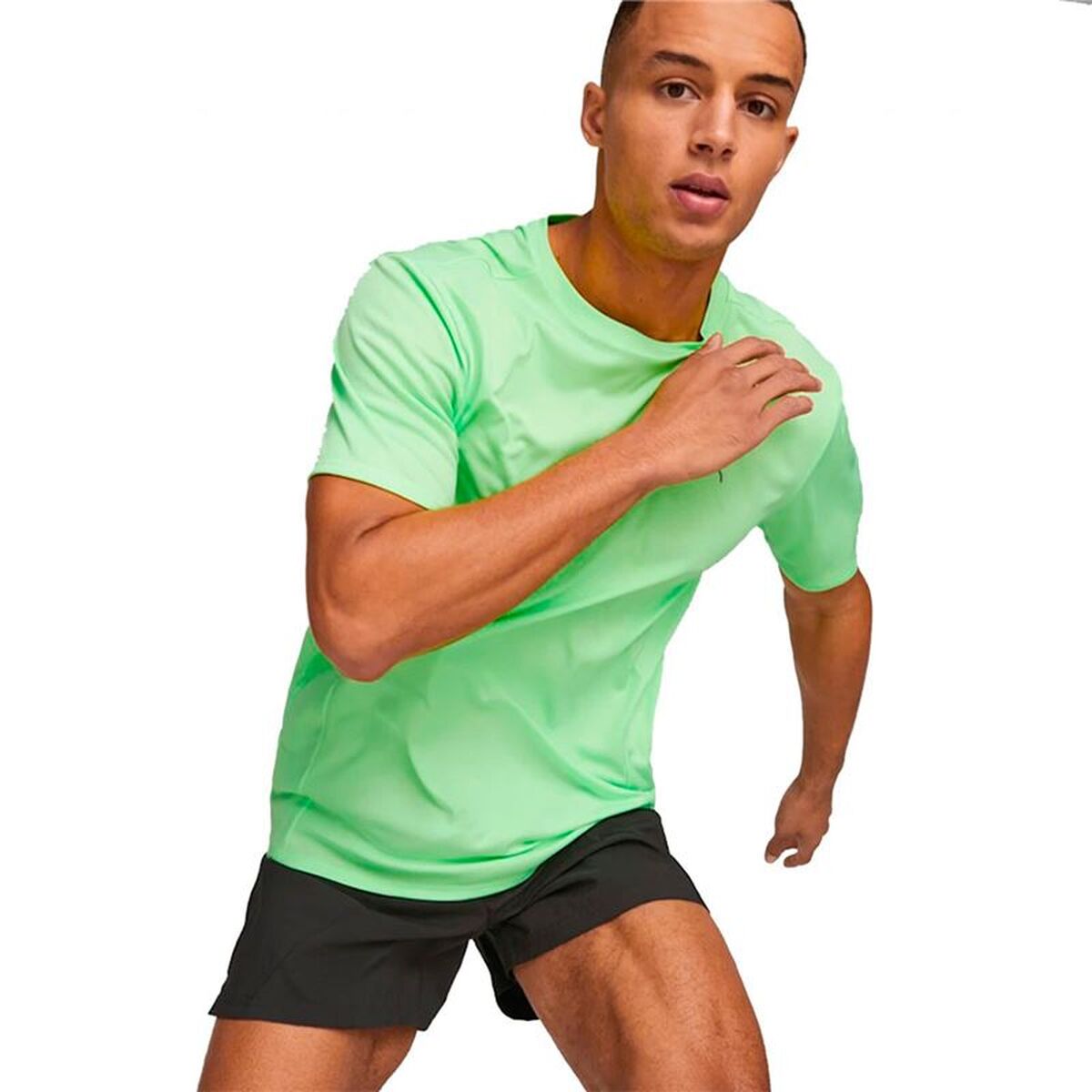 Ανδρική Μπλούζα με Κοντό Μανίκι Puma Run Favorite Πράσινο λιμόνι