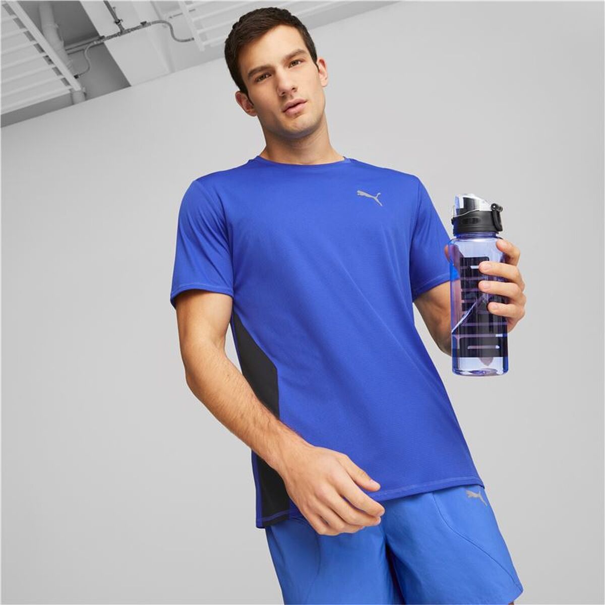 Ανδρική Μπλούζα με Κοντό Μανίκι Puma Run Favorite Ss Μπλε