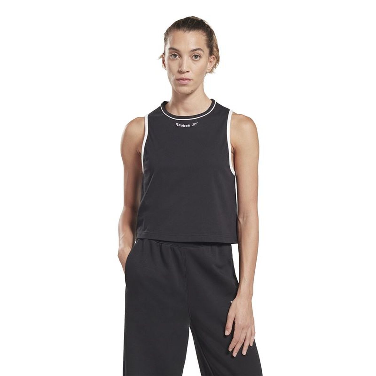 Αμάνικο Γυναικείο Mπλουζάκι Reebok Rie Μαύρο