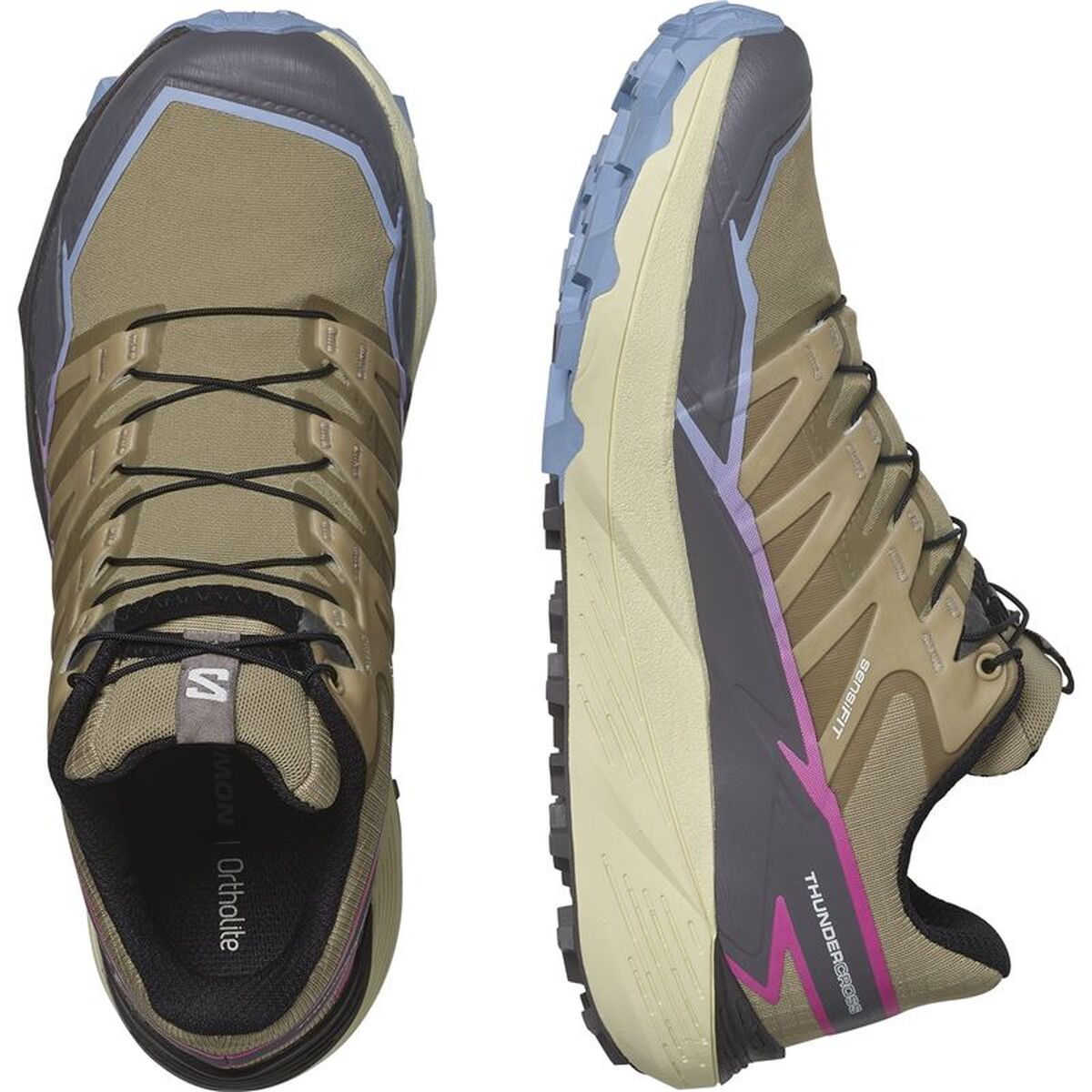 Παπούτσια trail για γυναίκες Salomon Thundercross Καφέ