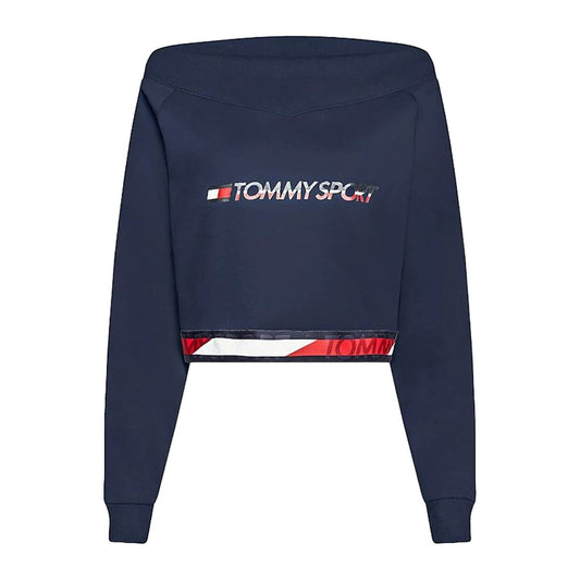 Γυναικείο χωρίς Κουκούλα Tommy Hilfiger Crop V Neck Σκούρο μπλε