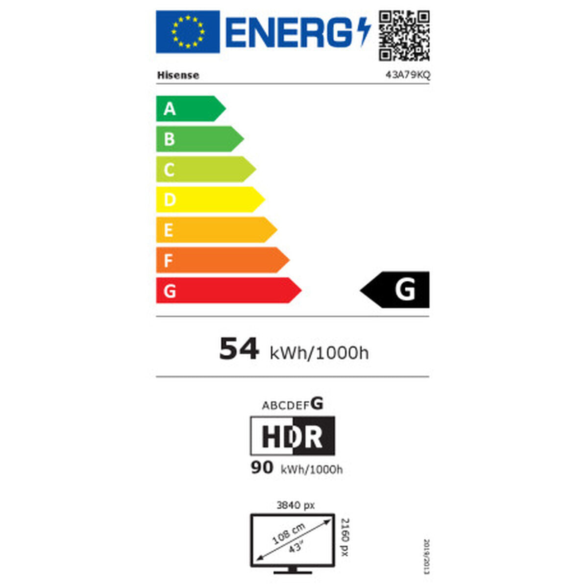 Smart TV Hisense 43A79KQ 4K Ultra HD 43" LED HDR D-LED QLED (Ανακαινισμenα B)