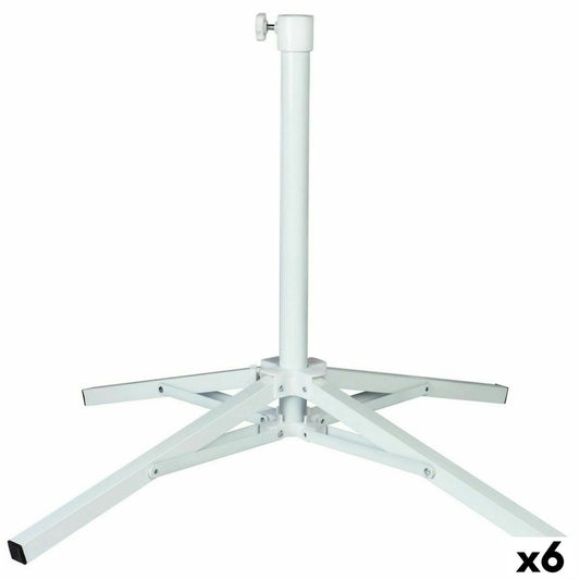 Βάση ομπρέλας Aktive Λευκό Μέταλλο 65 x 60,5 x 65 cm (x6)