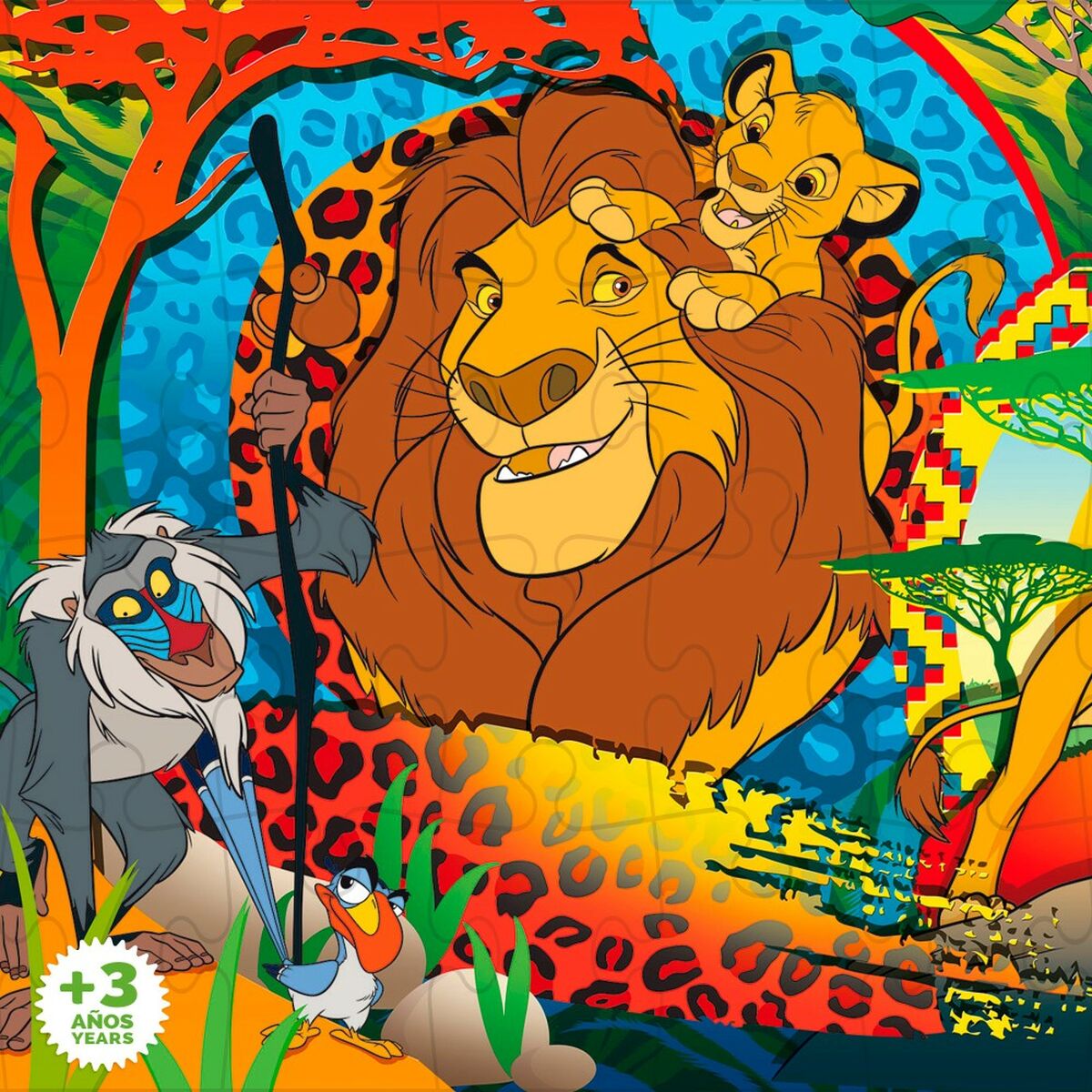 Παιδικό παζλ The Lion King Διπλή όψη 24 Τεμάχια 70 x 1,5 x 50 cm (12 Μονάδες)