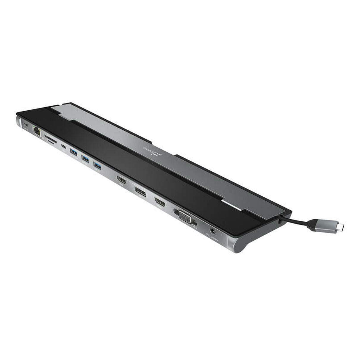 USB Hub j5create JCD543-N Μαύρο Μαύρο, Ασημί 5 W