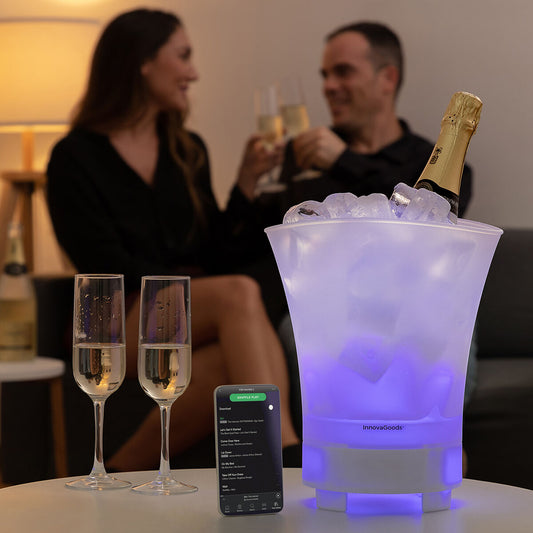 Δίσκος LED με Επαναφορτιζόμενο Ηχείο Sonice InnovaGoods