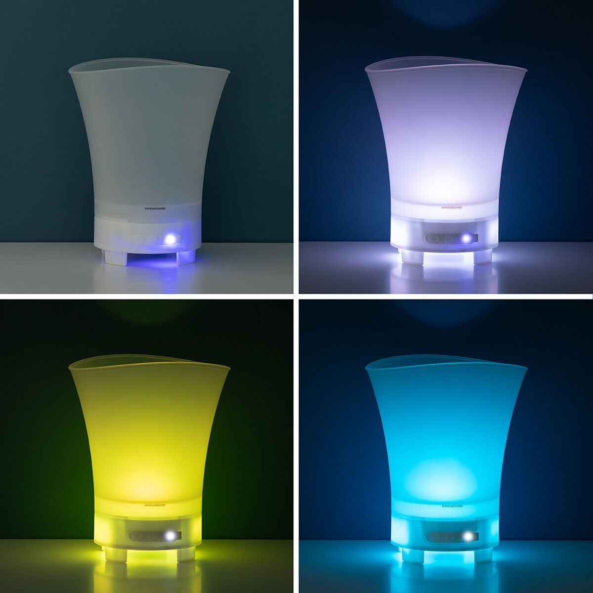 Δίσκος LED με Επαναφορτιζόμενο Ηχείο Sonice InnovaGoods