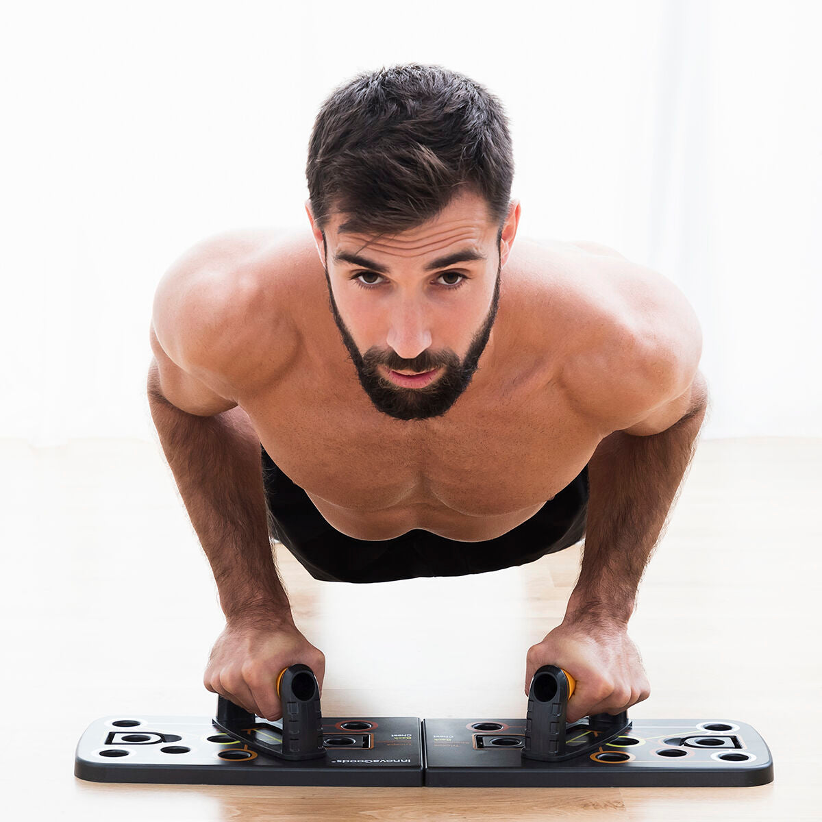 Πλακέτα Push-Up με Ζώνες Αντίστασης και Οδηγός Άσκησης Pulsher InnovaGoods
