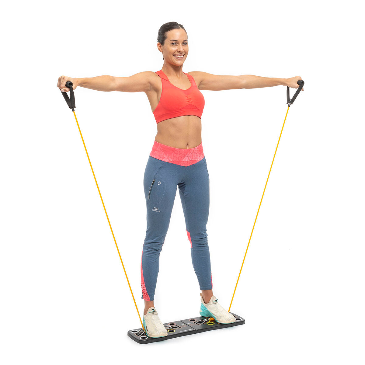 Πλακέτα Push-Up με Ζώνες Αντίστασης και Οδηγός Άσκησης Pulsher InnovaGoods