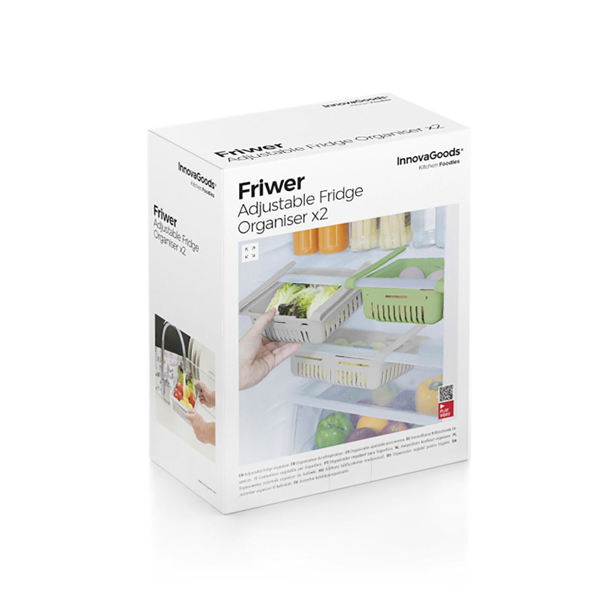 Ρυθμιζόμενος Διοργανωτής για το Ψυγείο Friwer InnovaGoods x2