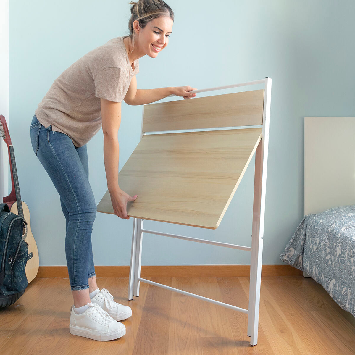 Πτυσσόμενο Γραφείο με Ράφι Tablezy InnovaGoods