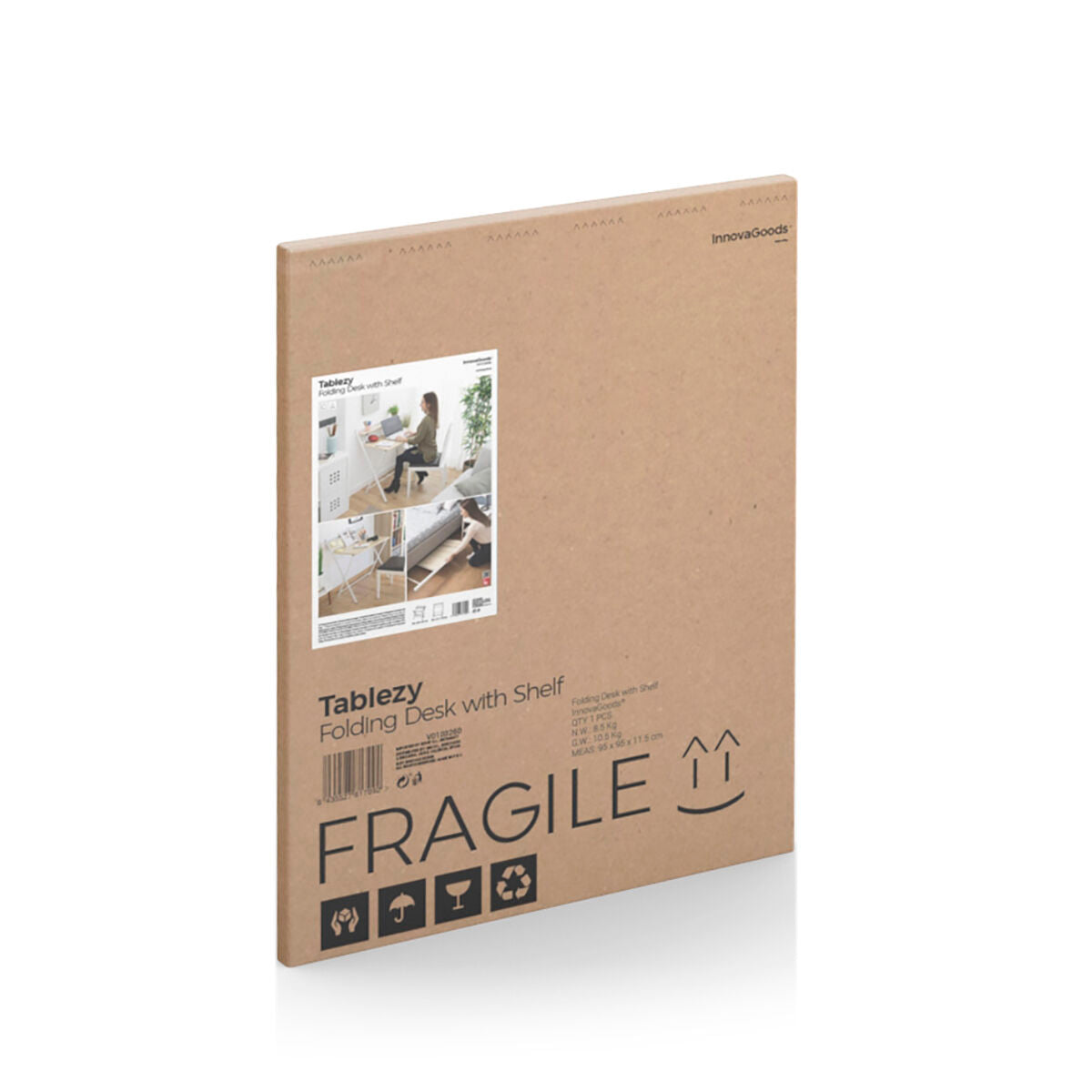 Πτυσσόμενο Γραφείο με Ράφι Tablezy InnovaGoods
