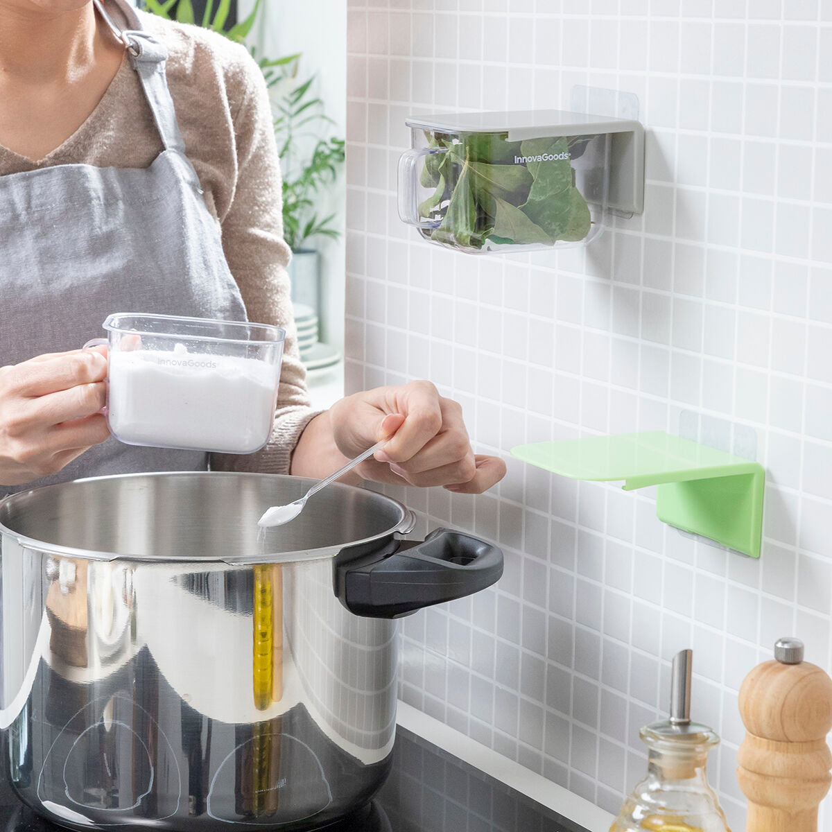 Αφαιρούμενα αυτοκόλλητα δοχεία κουζίνας Handstore InnovaGoods x2