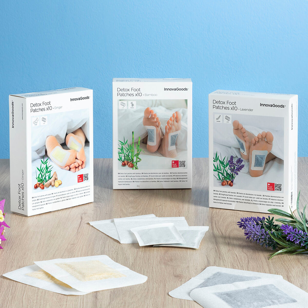 Έμπλαστρα Αποτοξίνωσης για τα Πόδια Lavender InnovaGoods x10