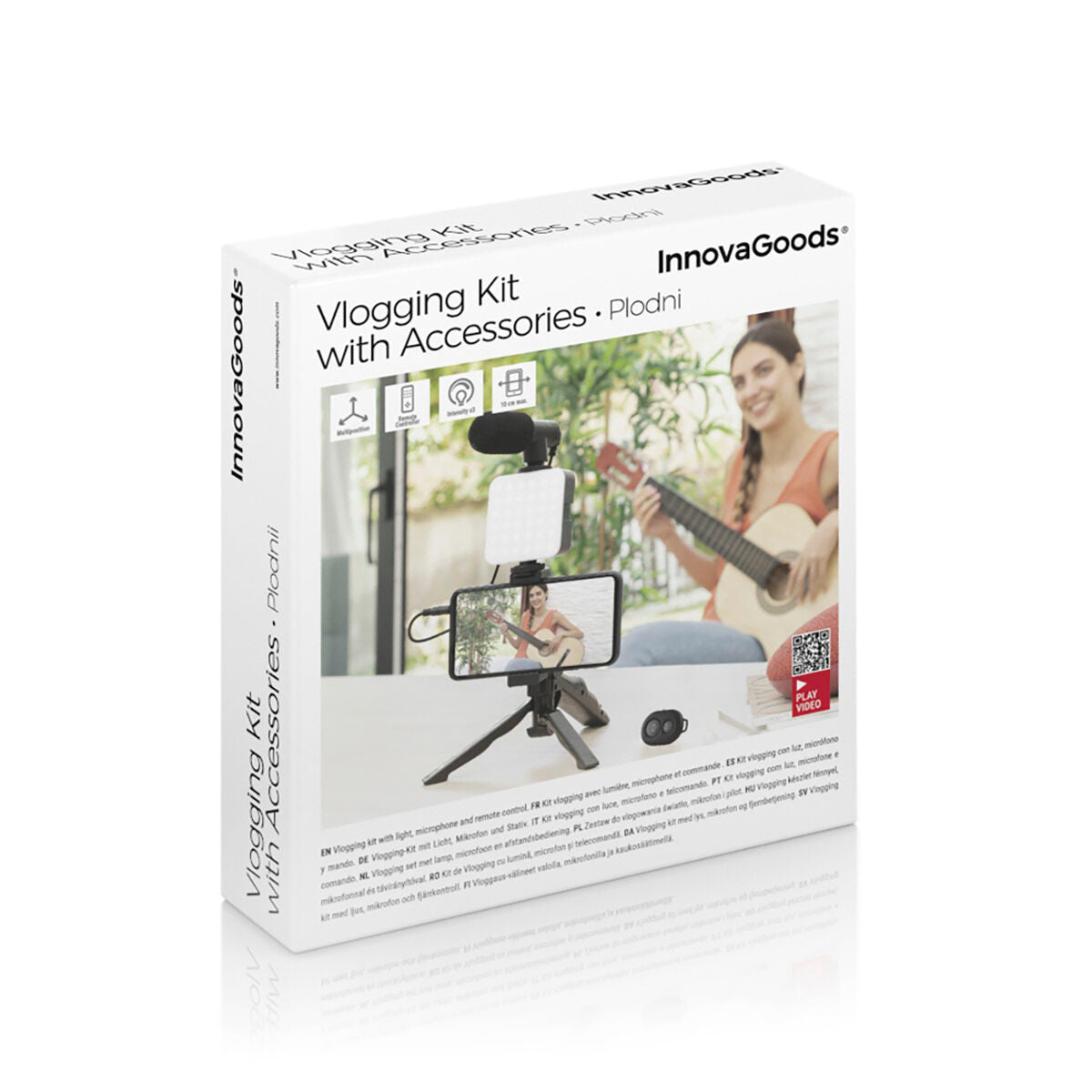 Kit Vlogging με Φως, Μικρόφωνο και Τηλεχειριστήριο Plodni InnovaGoods 6 Τεμάχια