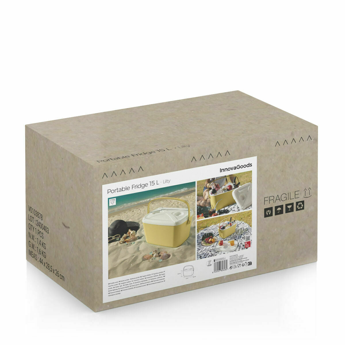 Φορητό Ψυγείο με Σκληρή Κατασκευή Lilty InnovaGoods 15 L