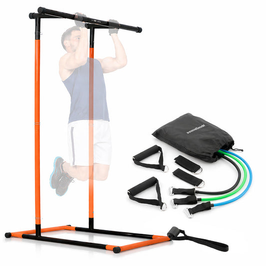 Σετ σταθμός έλξεων fitness και σετ ελαστικών αντίστασης με αξεσουάρ και οδηγό InnovaGoods
