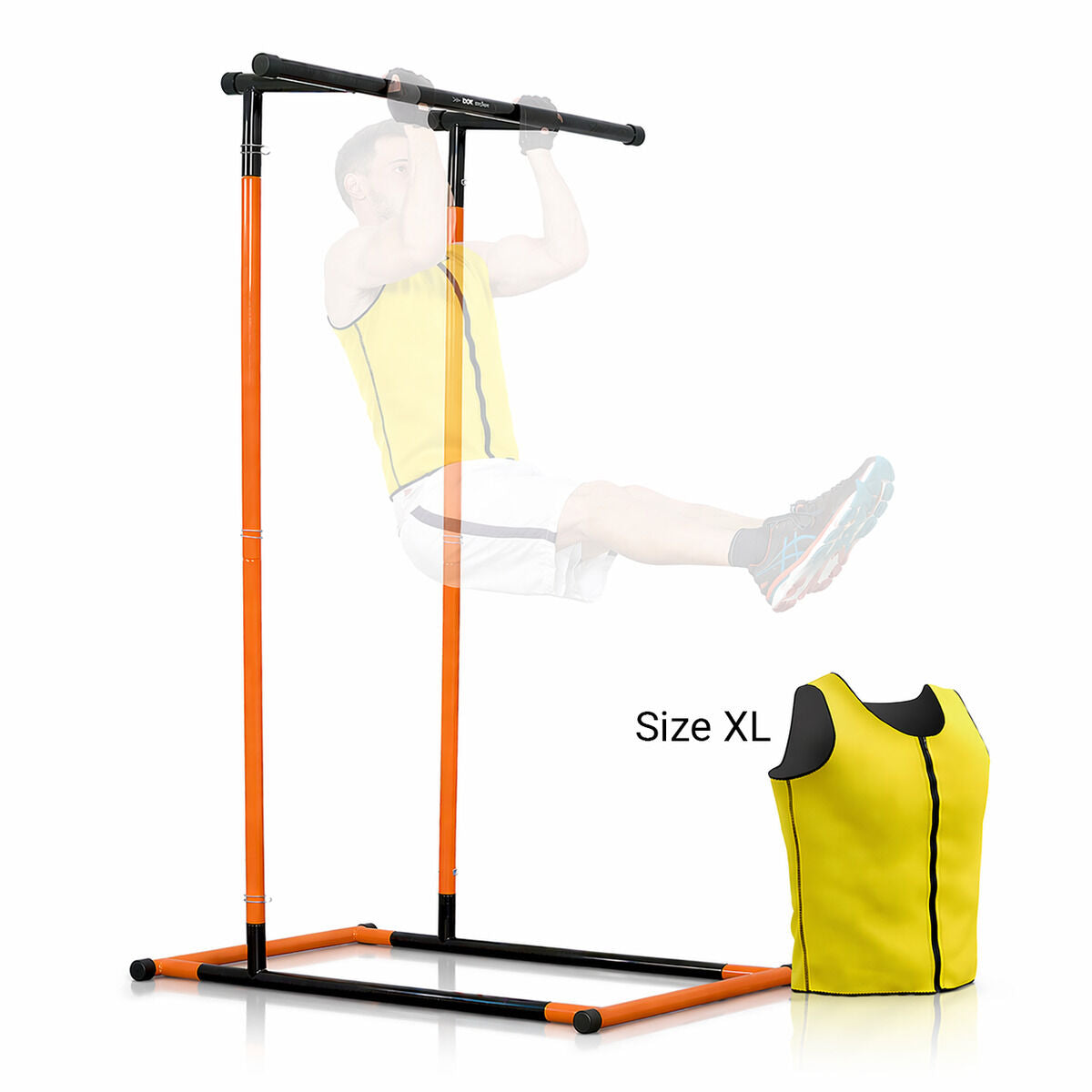 Σετ Βάσης Έλξεων Fitness με Οδηγό Ασκήσεων και Αθλητικό Γιλέκο Σάουνα Άνδρας XL InnovaGoods