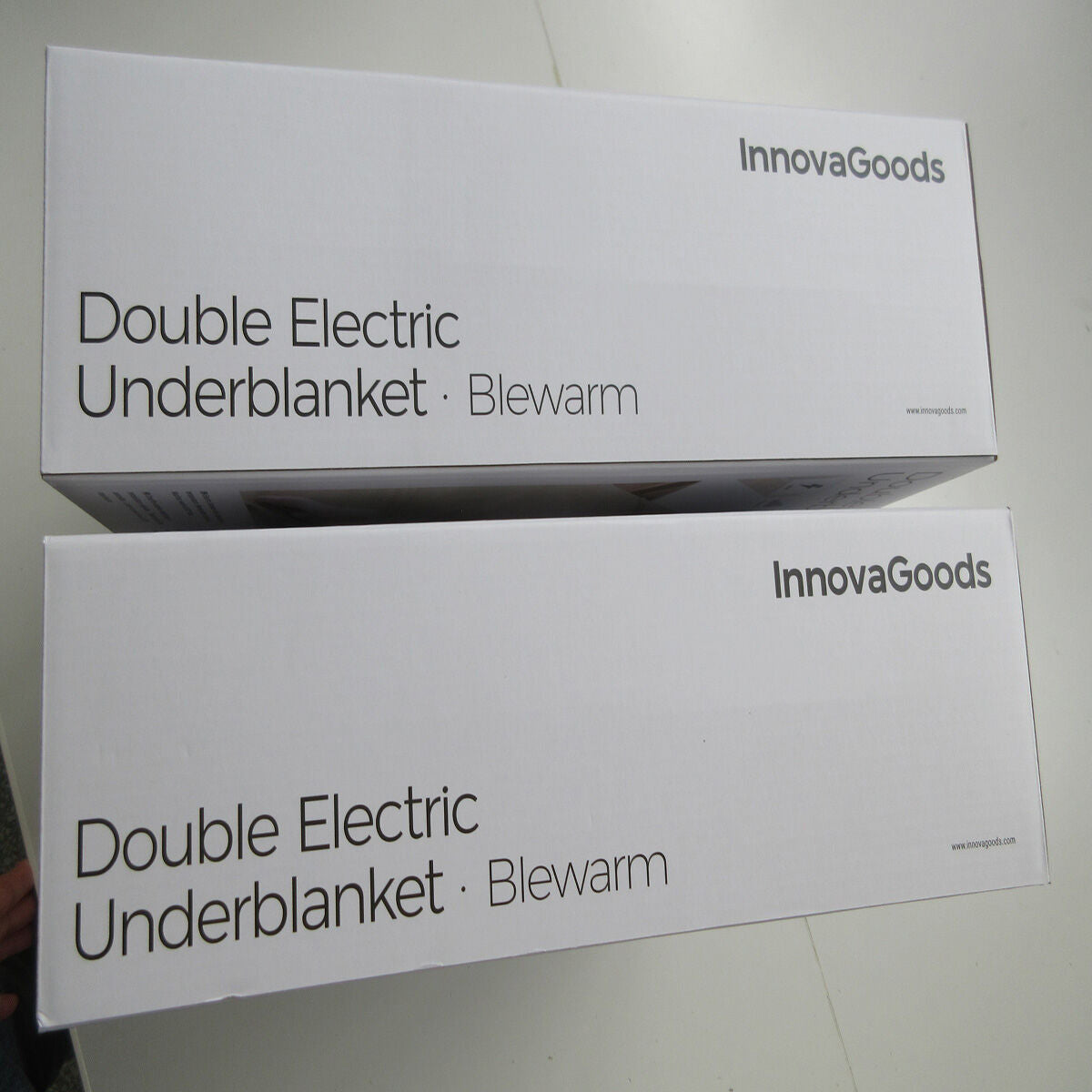 Διπλός Hλεκτρικός Θερμαντήρας Kρεβατιού Blewarm InnovaGoods 60+60 W 140 x 160 cm Λευκό (Ανακαινισμenα A)