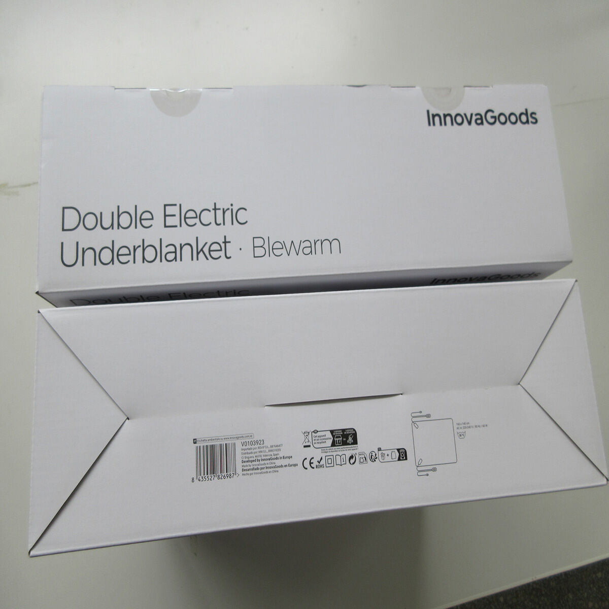 Διπλός Hλεκτρικός Θερμαντήρας Kρεβατιού Blewarm InnovaGoods 60+60 W 140 x 160 cm Λευκό (Ανακαινισμenα A)