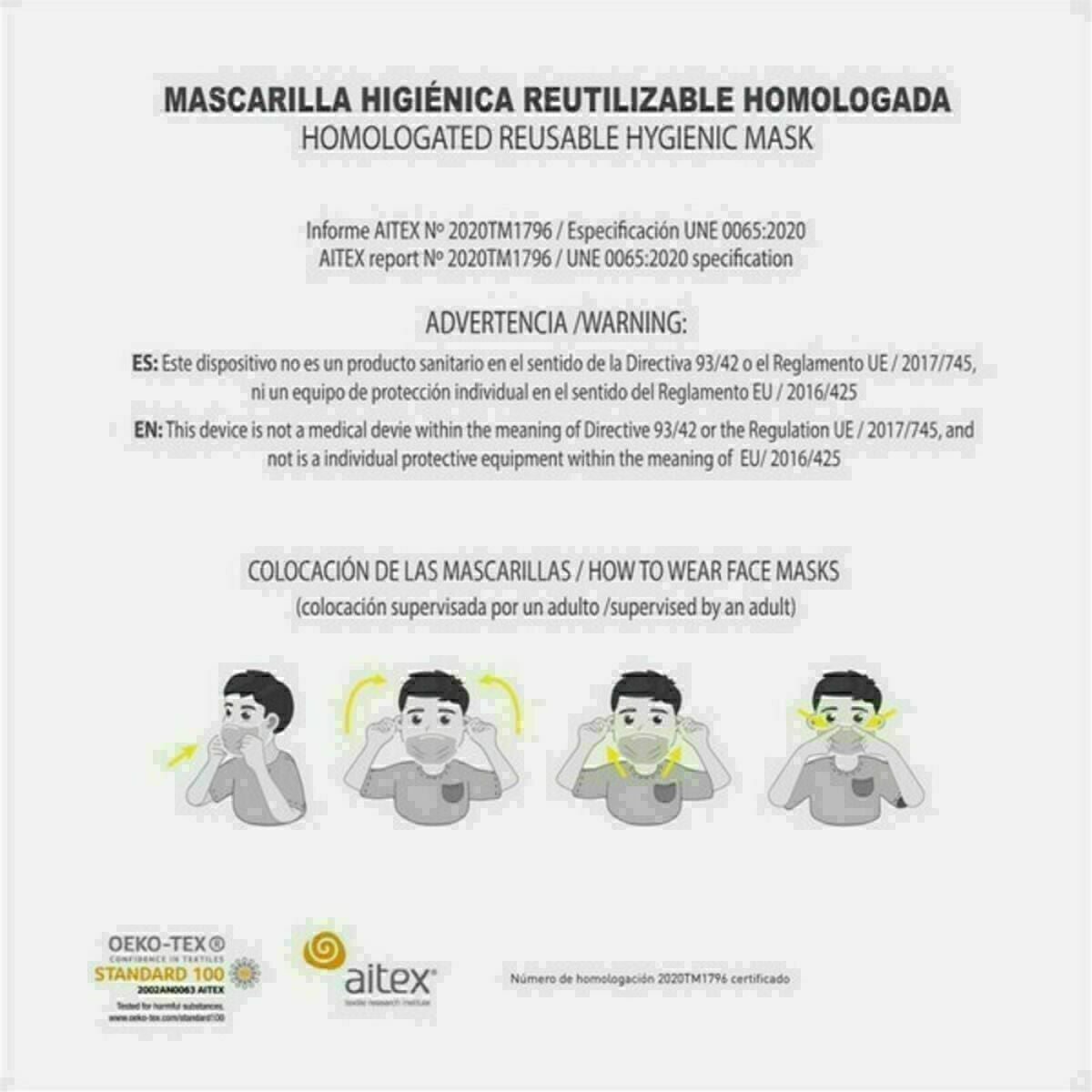 Επαναχρησιμοποιήσιμη Υφασμάτινη Μάσκα Υγιεινής DC Super Hero Girls Παιδικά Μαύρο