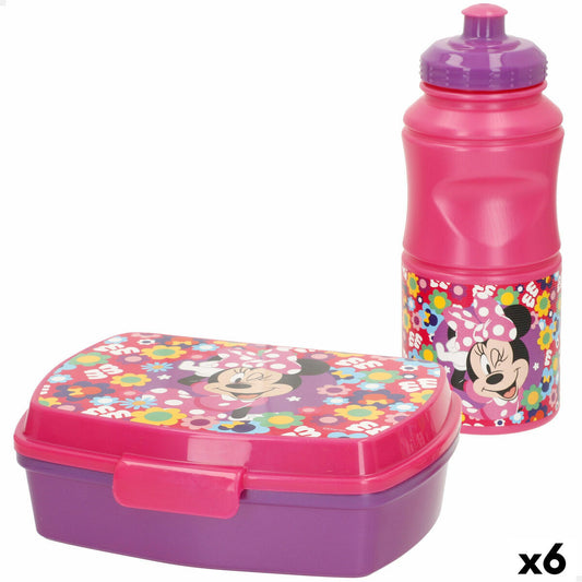 Κυτίο Γεύματος Minnie Mouse 380 ml 17 x 5,5 x 13,5 cm Μπουκάλι (x6)