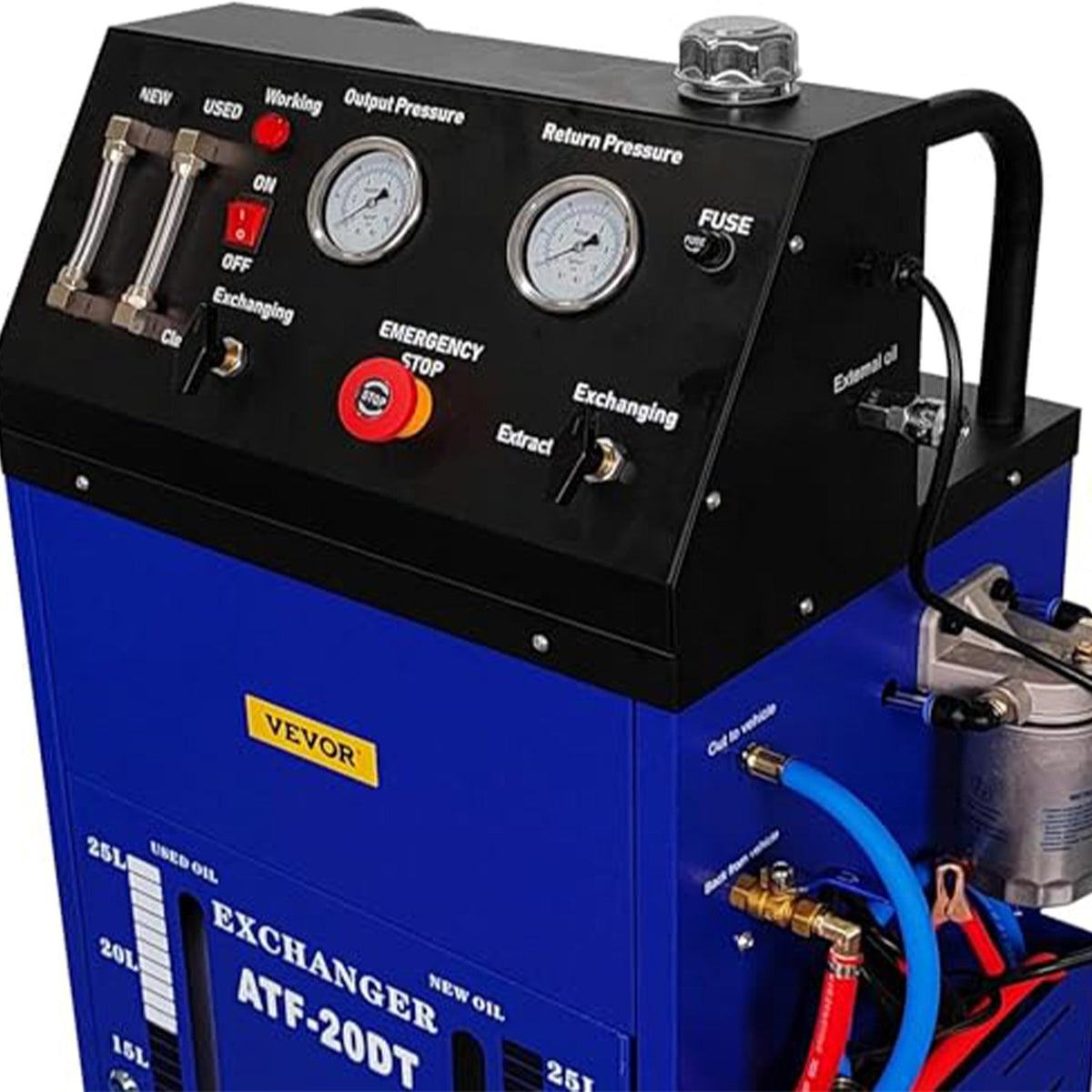 VEVOR DC 12V Auto Transmission Fluid Flush Exchange Machine, Flushing Device Gear Liquid Exchanger 0-60PSI, Oil Exchange Flush Cleaning Gearbox Oil Changer for Gasoline Diesel