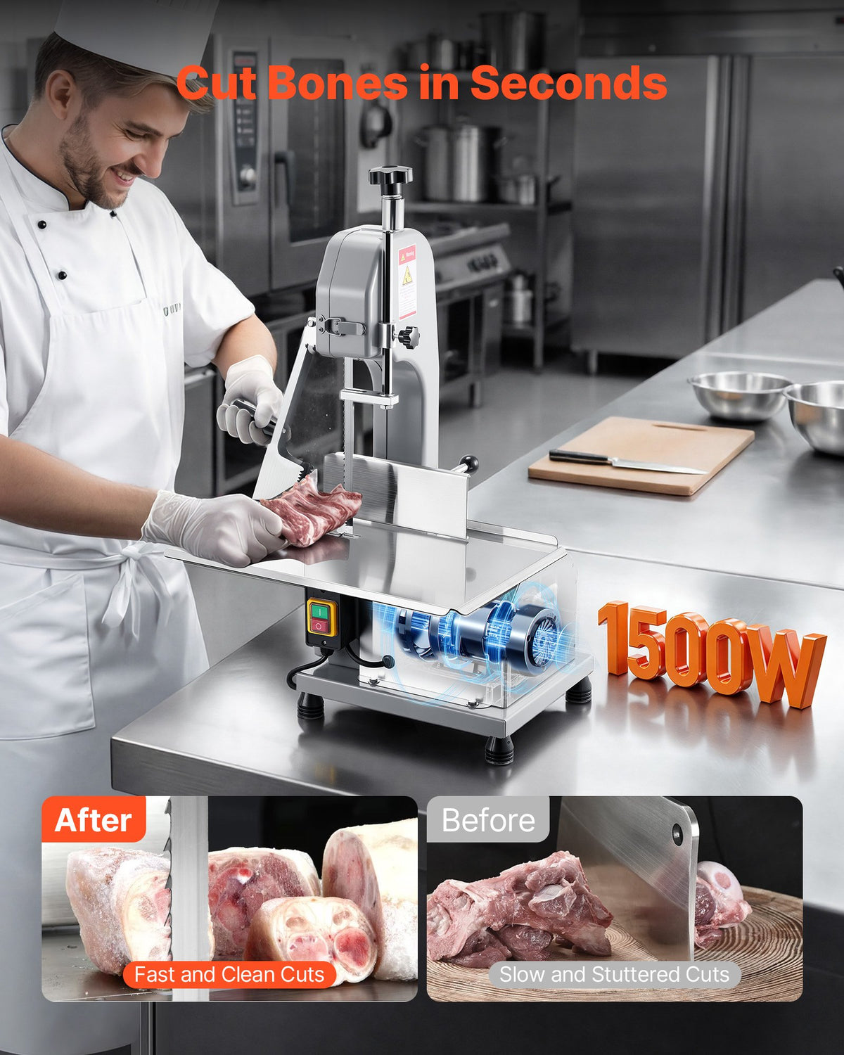 VEVOR Commercial Electric Meat Bandsaw