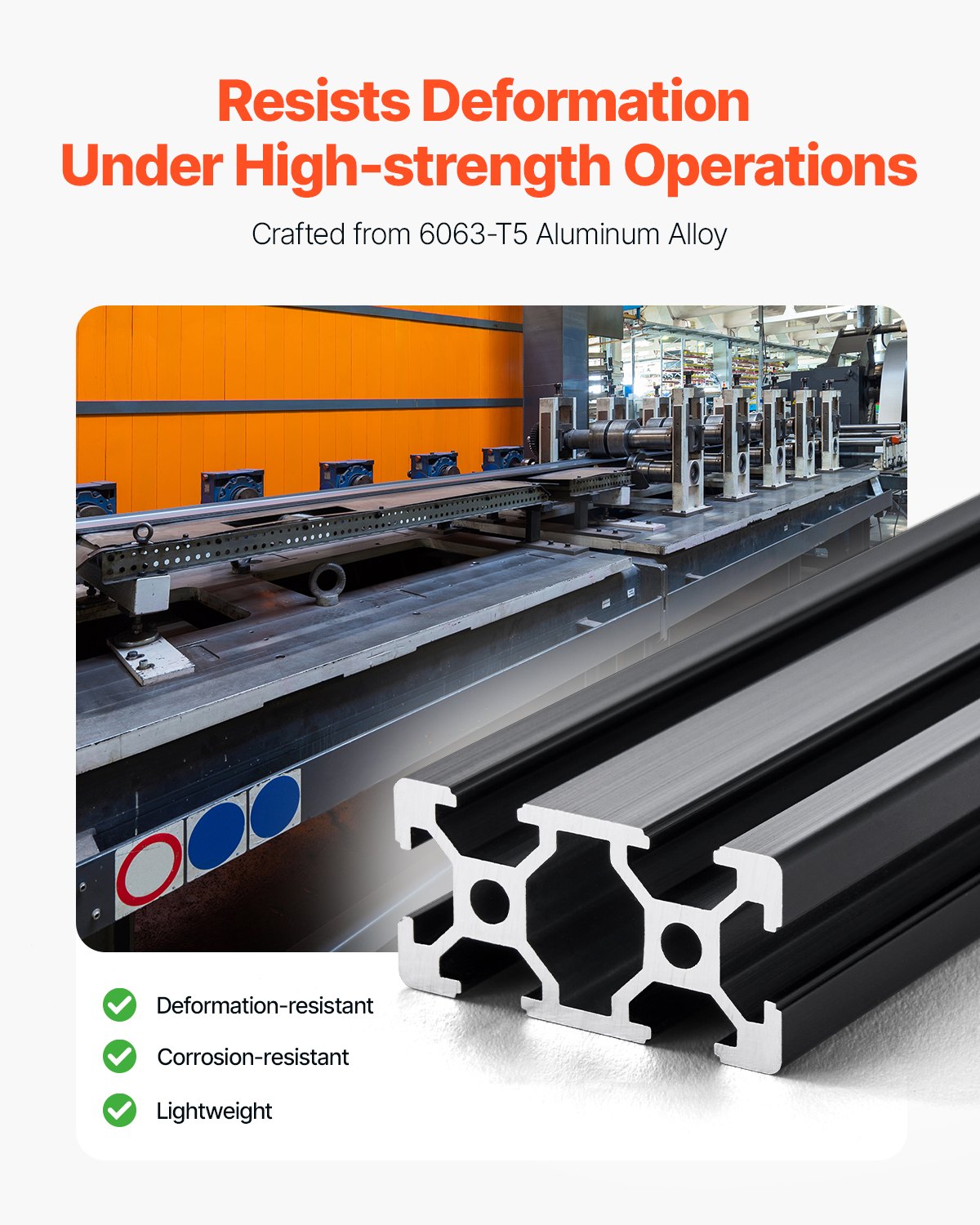 VEVOR 4PCS 39.4 in (1000mm) T Slot 2040 Aluminum Extrusion Profile, European Standard Anodized Linear Rail, High-Strength Extruded Aluminum Rail for 3D Printer, CNC Machine DIY, Laser Engraving, Black