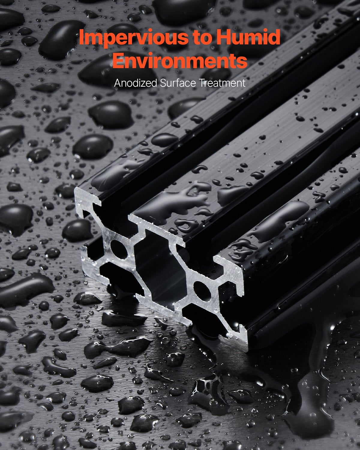 VEVOR 4PCS 39.4 in (1000mm) T Slot 2040 Aluminum Extrusion Profile, European Standard Anodized Linear Rail, High-Strength Extruded Aluminum Rail for 3D Printer, CNC Machine DIY, Laser Engraving, Black