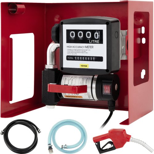 VEVOR 40 L Diesel Pump, Heating Oil Pump, 300 W Self-Priming Oil Pump, Oil Suction Pump, Self-Priming, Diesel Fuel Transfer Pump, Counter Automatic Pump