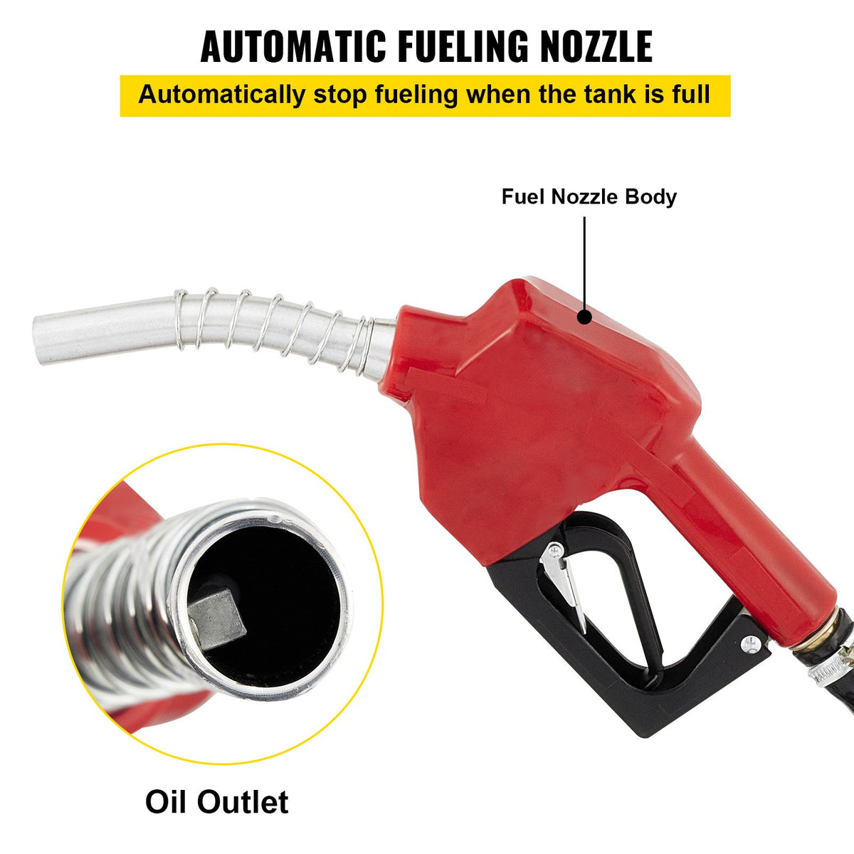 VEVOR 40 L Diesel Pump, Heating Oil Pump, 300 W Self-Priming Oil Pump, Oil Suction Pump, Self-Priming, Diesel Fuel Transfer Pump, Counter Automatic Pump