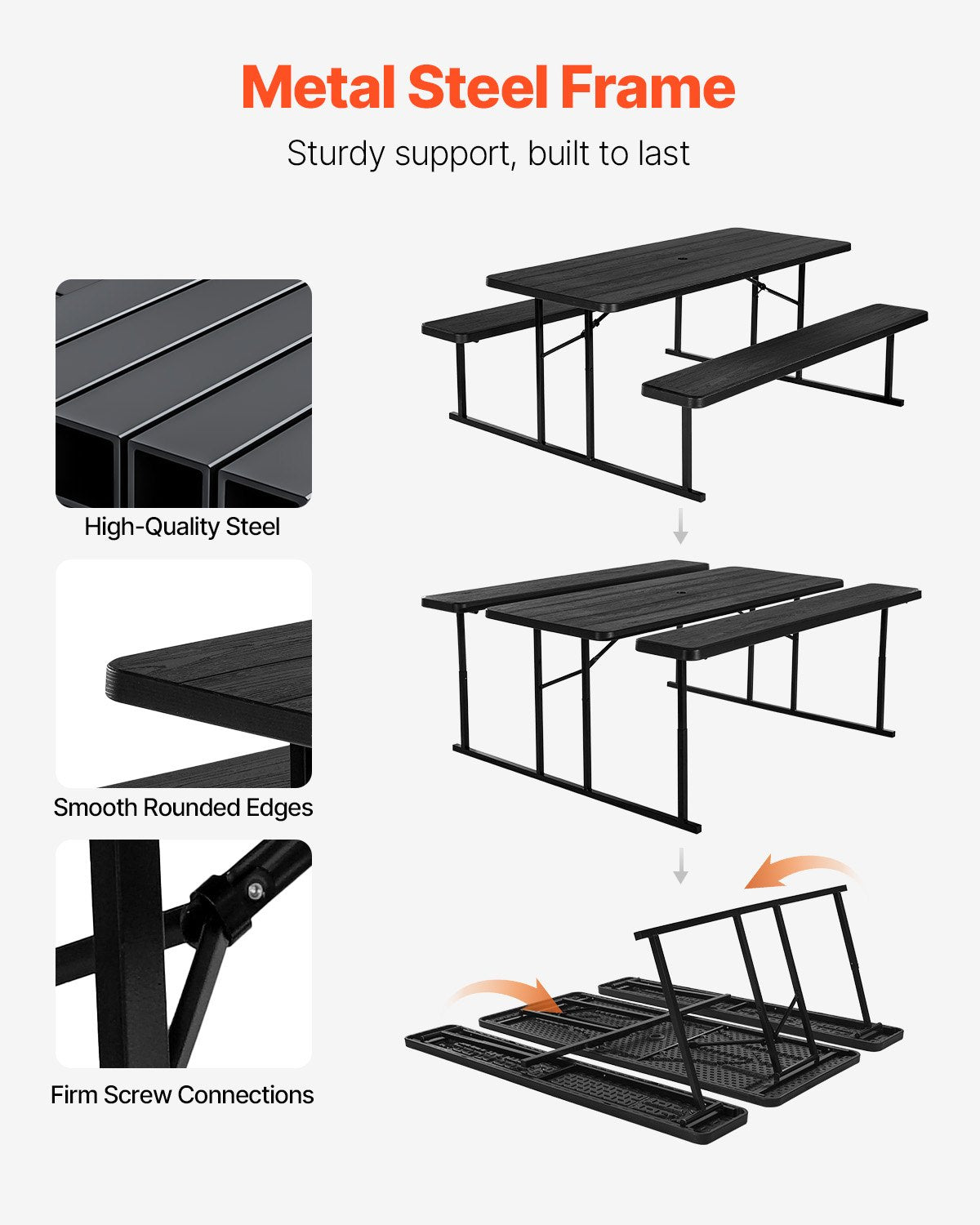 VEVOR Foldable Picnic Table