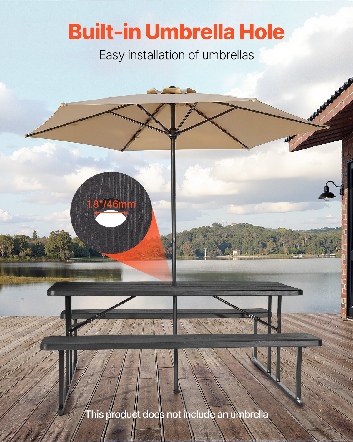 VEVOR Foldable Picnic Table