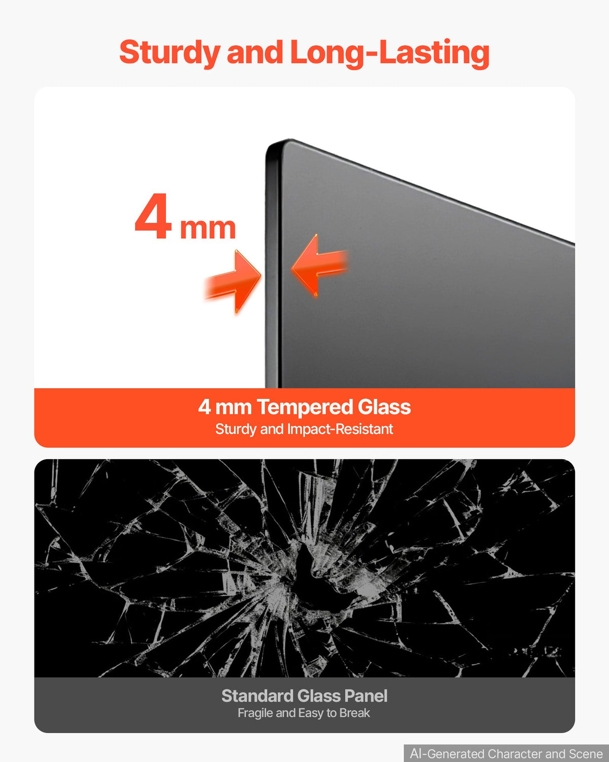 VEVOR Glass Dry Erase Board 2 Pack 900 x 600 mm Black Magnetic Whiteboard, Wall-Mounted, Frameless, Thick Tempered Glass, with Markers, Magnets and Eraser, for Office, School Classroom, Home Study